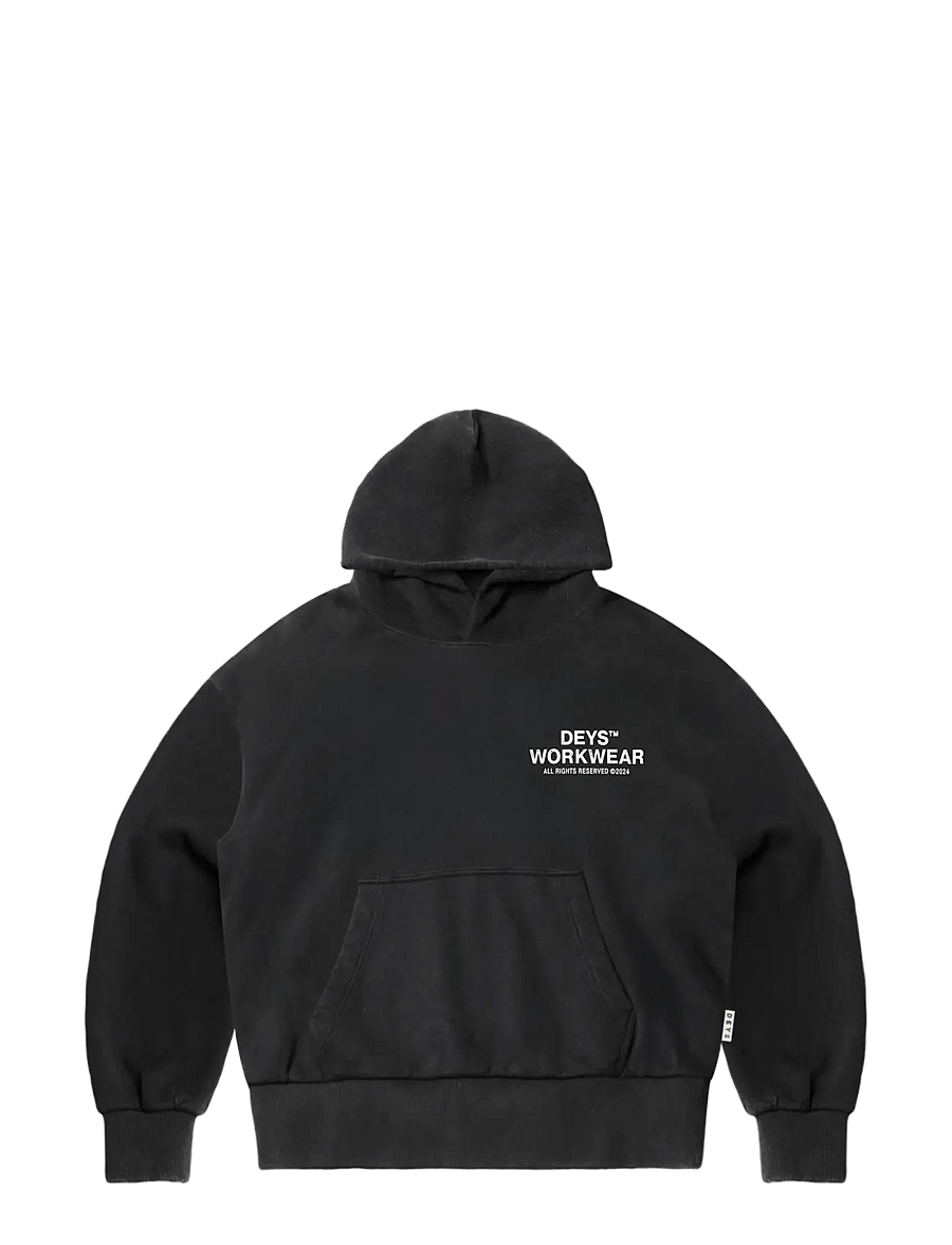 DEYS - Hillside Print Hoodie - kapuutsiga pusad - washed black - 1