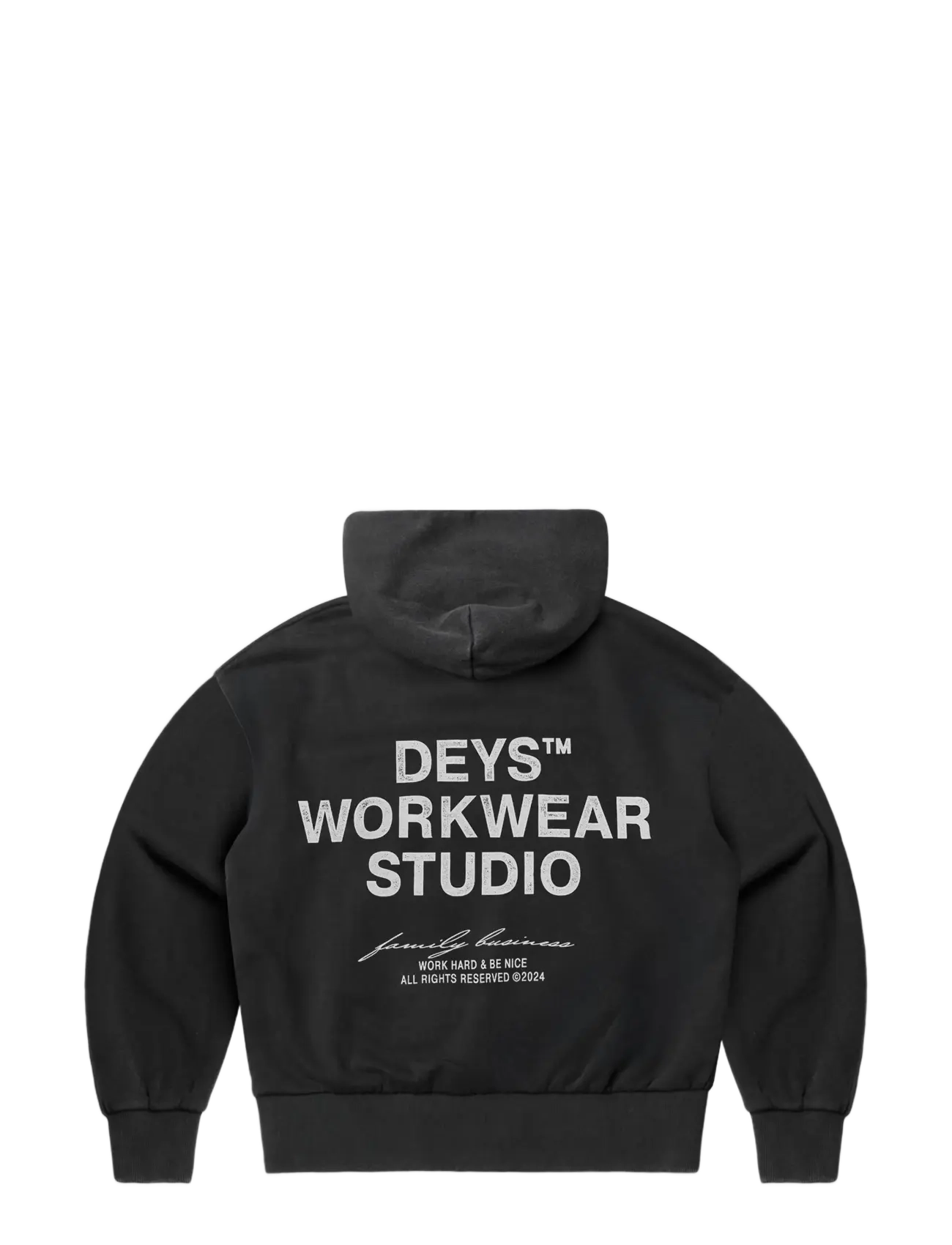 DEYS - Hillside Print Hoodie - kapuutsiga pusad - washed black - 2