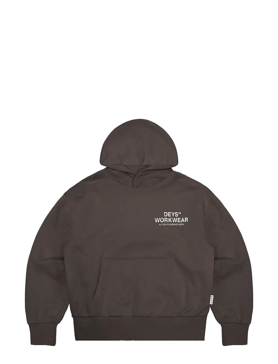 DEYS - Hillside Print Hoodie - kapuutsiga pusad - washed brown - 1