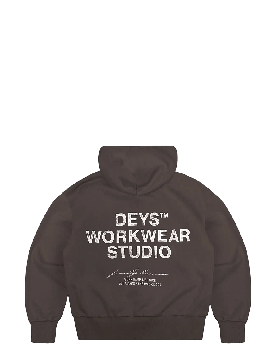 DEYS - Hillside Print Hoodie - kapuutsiga pusad - washed brown - 2