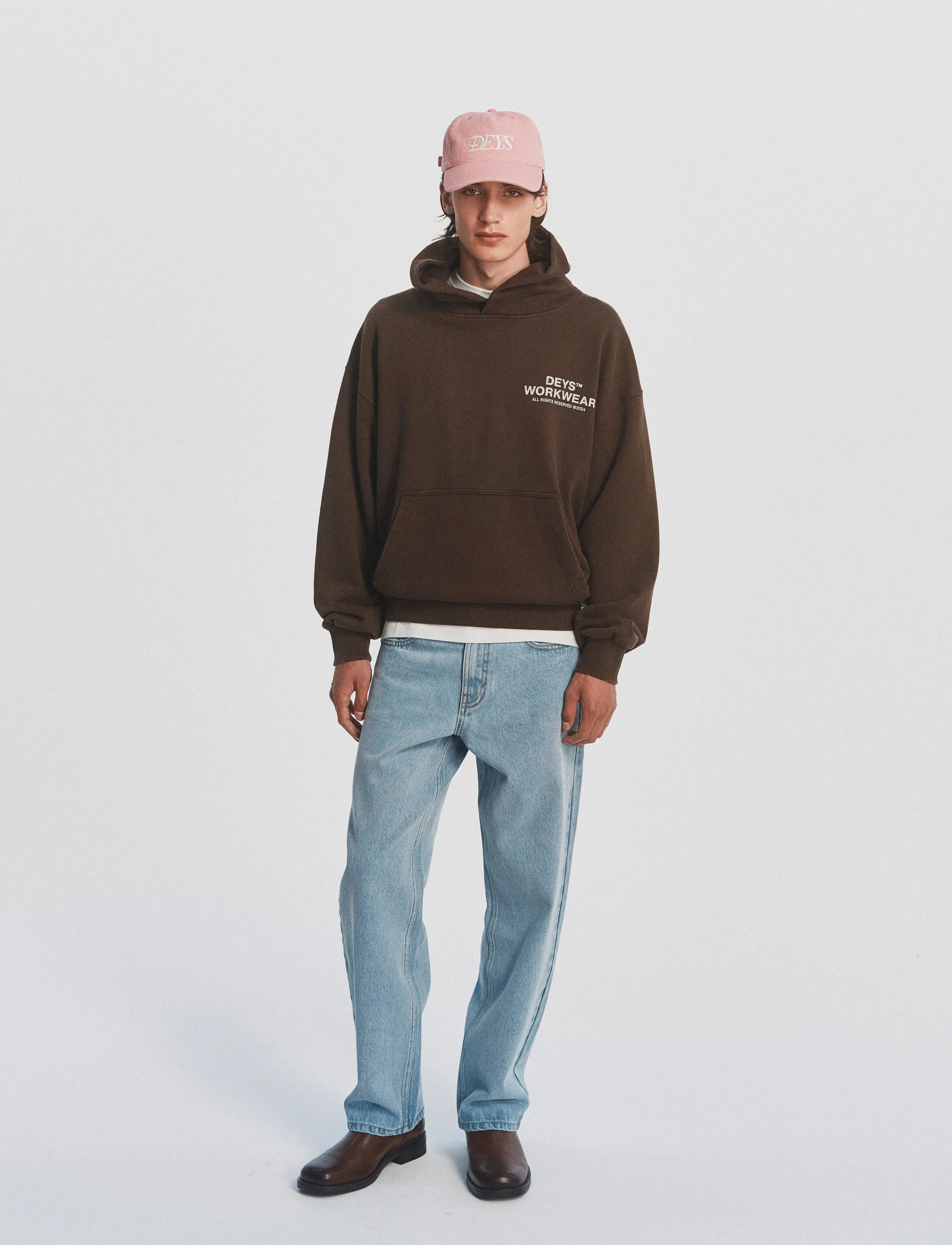 DEYS Hillside Print Hoodie - DEYS - WASHED BROWN / brown