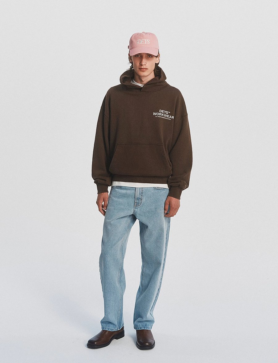 DEYS - Hillside Print Hoodie - kapuutsiga pusad - washed brown - 0
