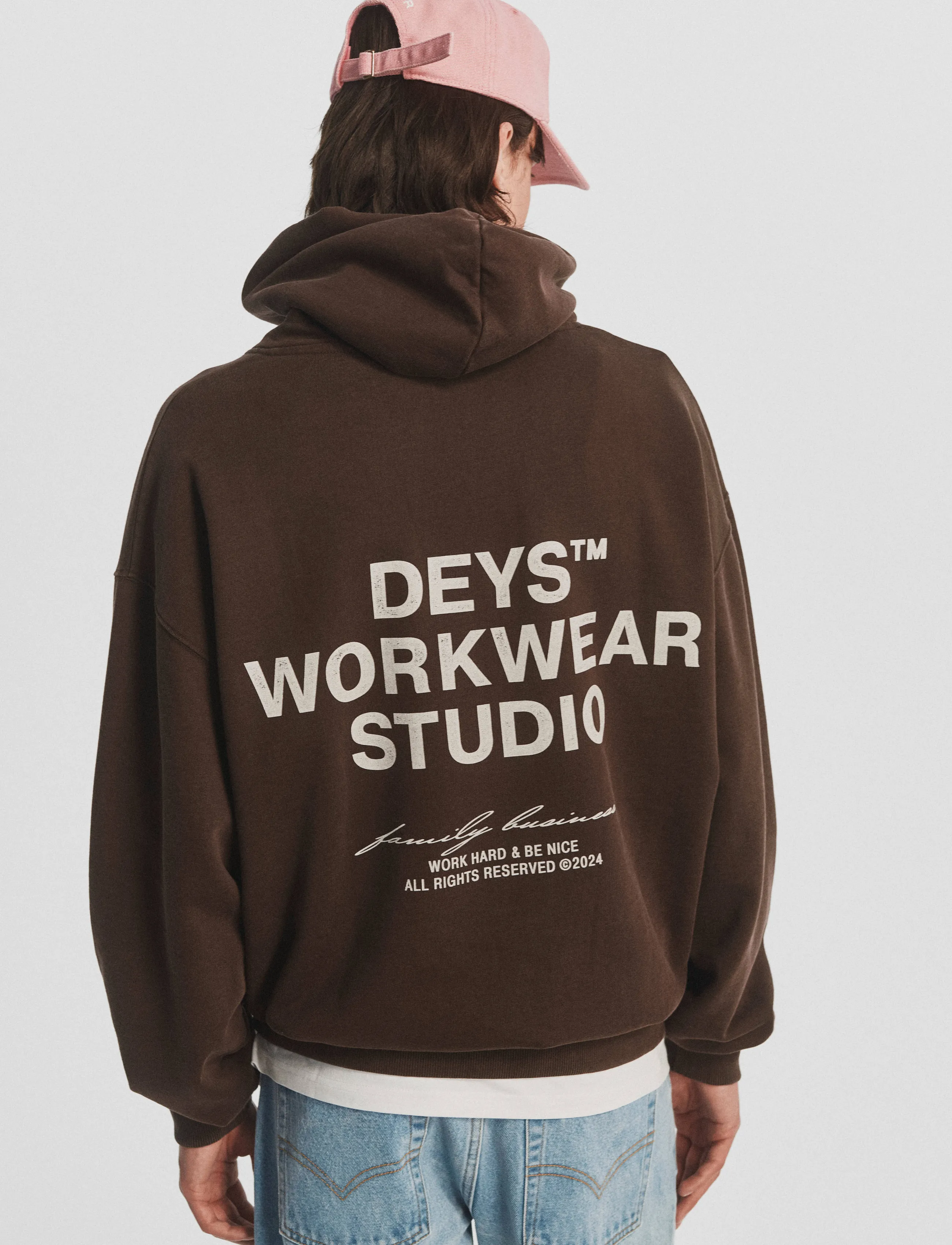 DEYS - Hillside Print Hoodie - kapuutsiga pusad - washed brown - 4