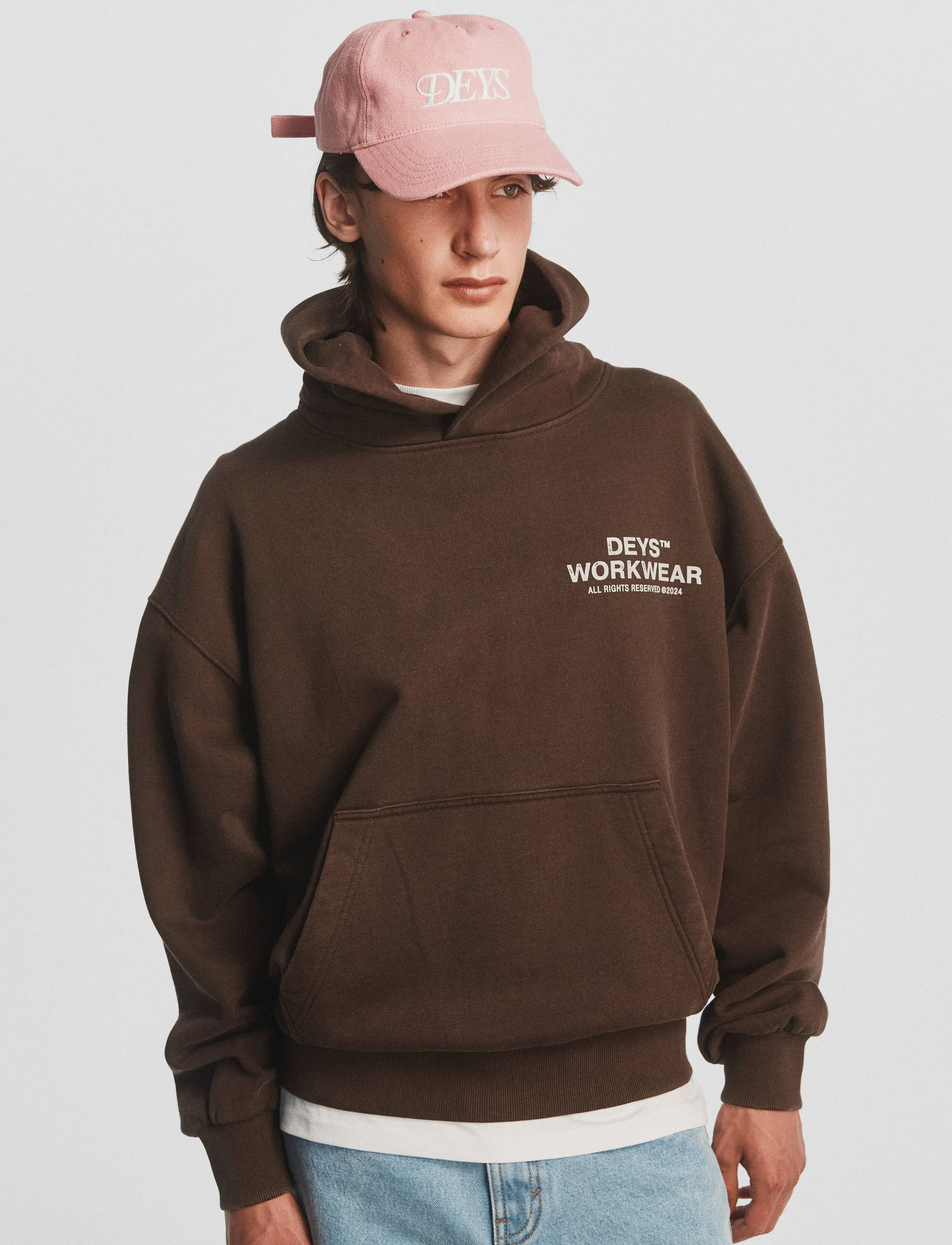 DEYS - Hillside Print Hoodie - kapuutsiga pusad - washed brown - 5