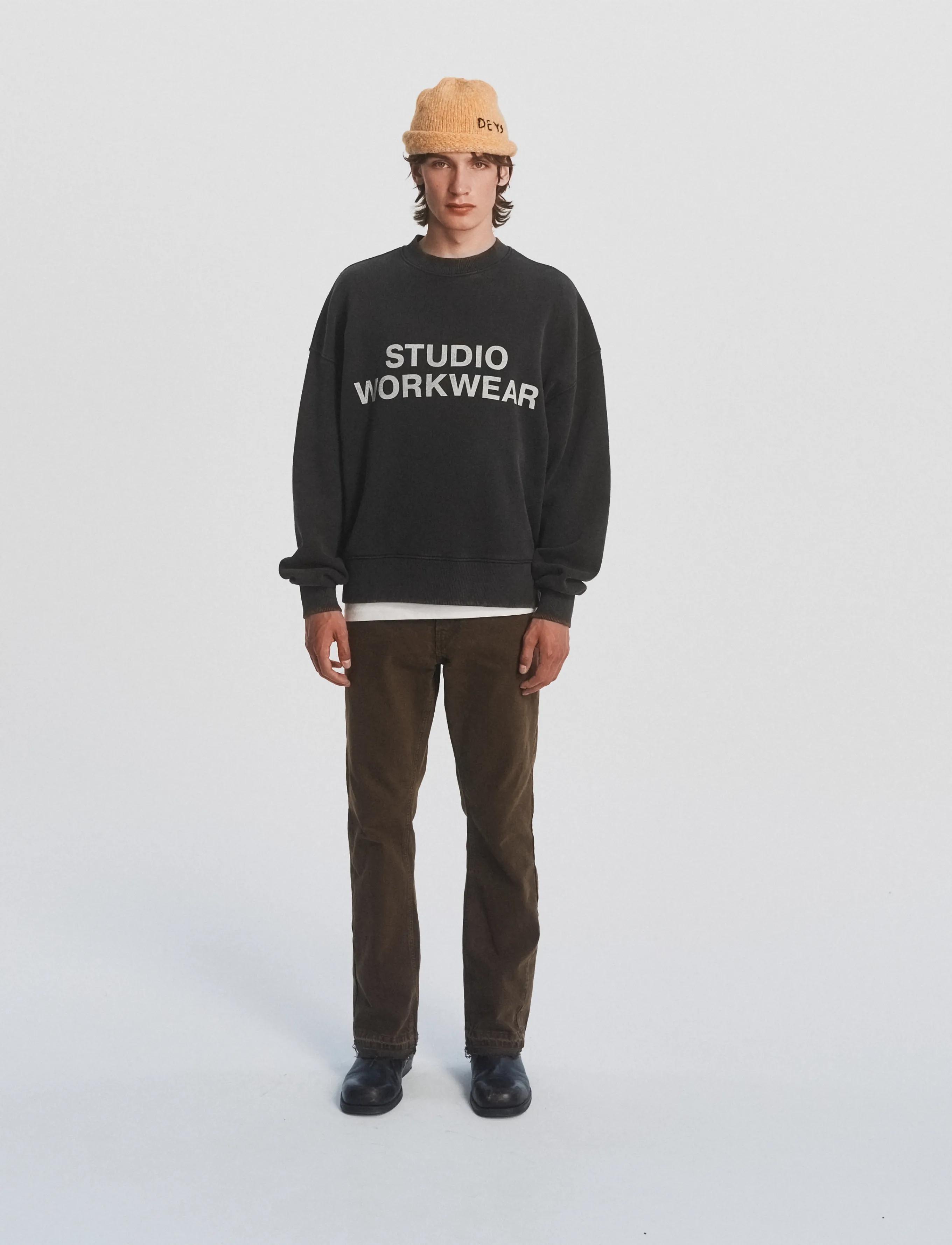 DEYS Lawndale Crewneck Sweatshirt, Herren, Crewneck Sweatshirt, Schwarz, Gr.S