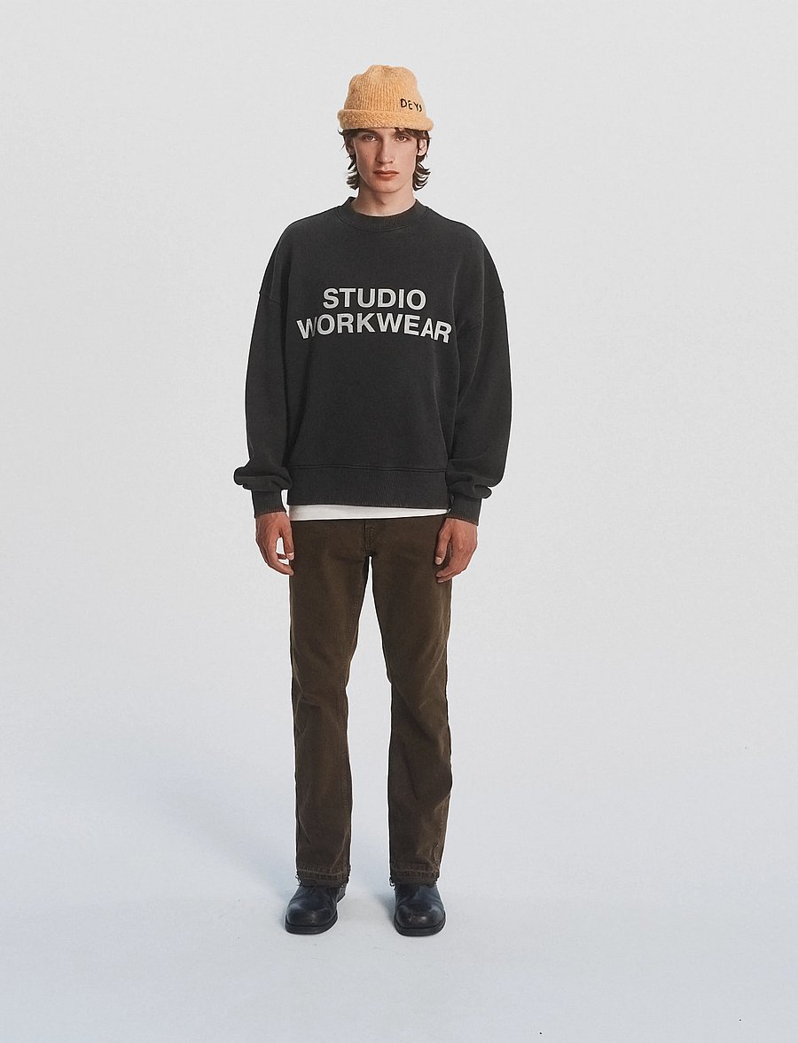 DEYS - Lawndale Crewneck Sweatshirt - dressipluusid - washed black - 0