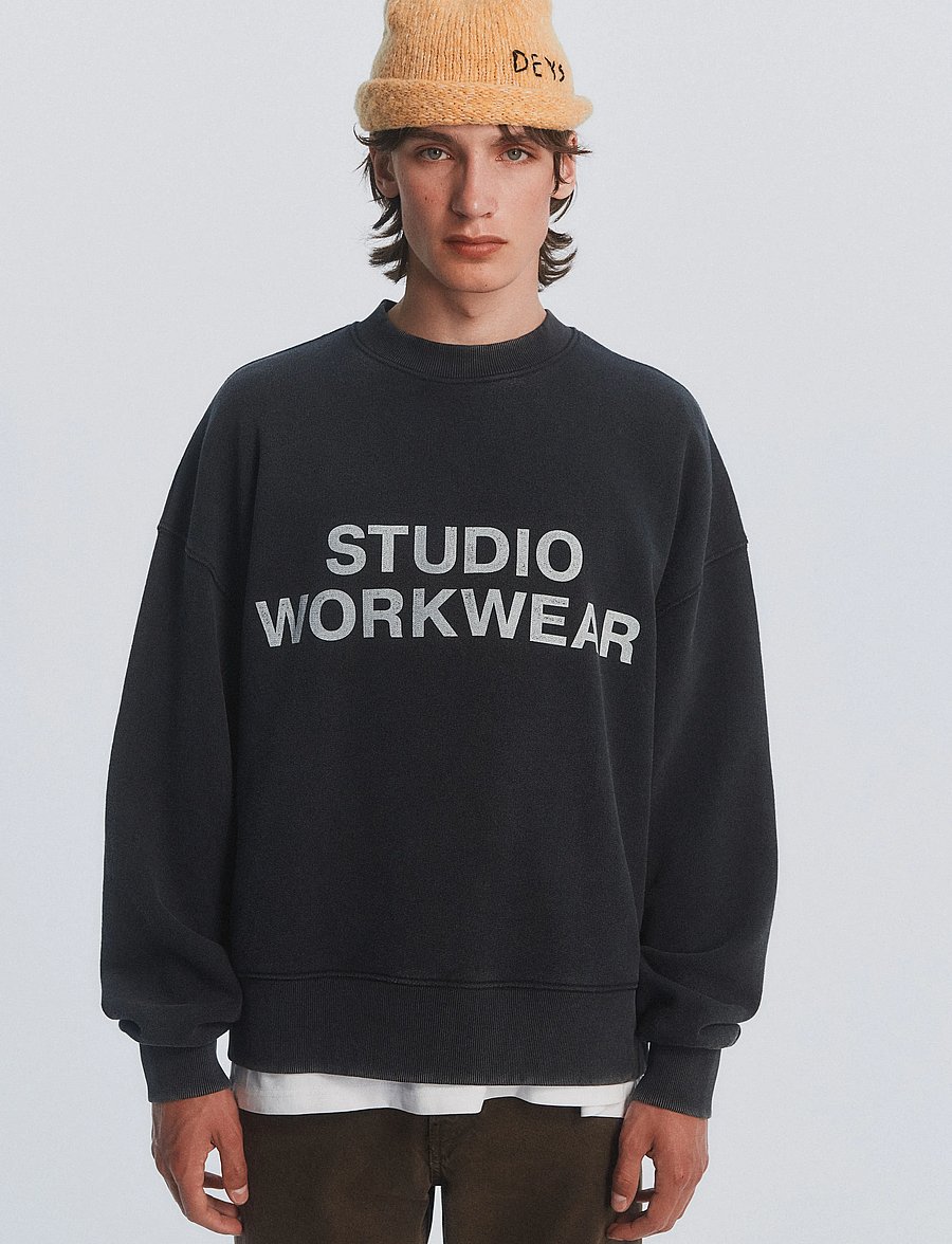 DEYS - Lawndale Crewneck Sweatshirt - dressipluusid - washed black - 4