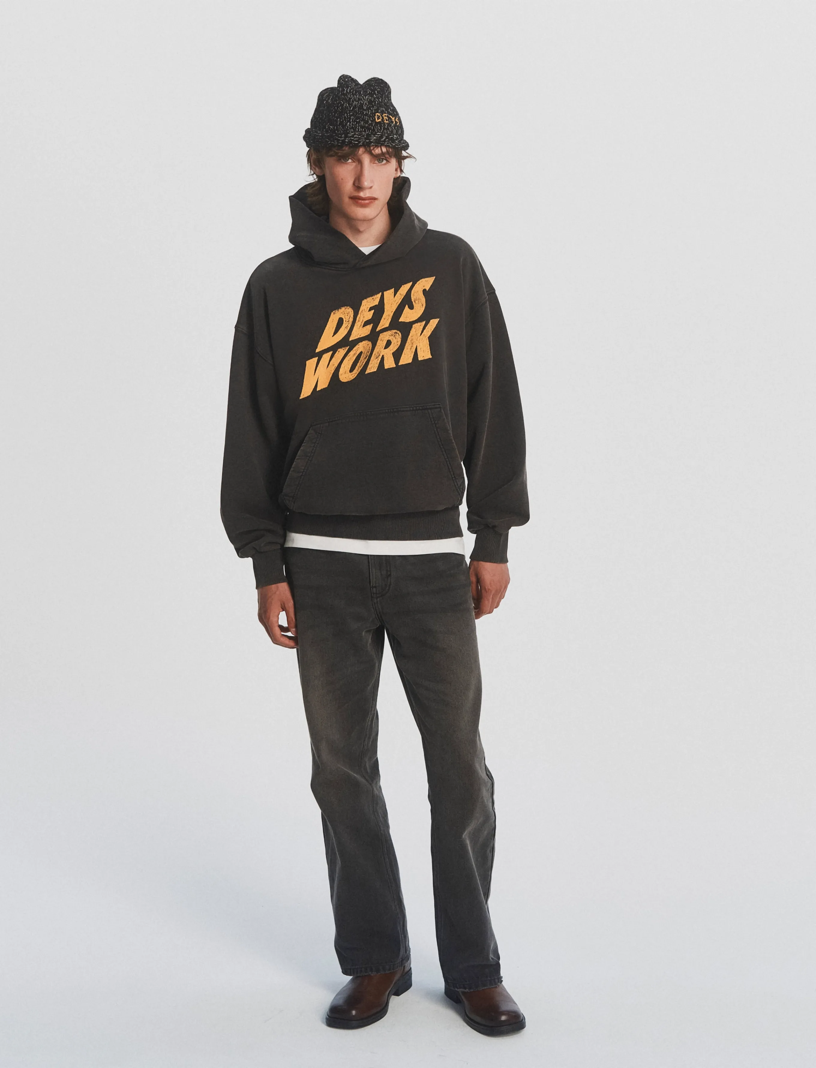 DEYS Moreno Print Hoodie - DEYS - WASHED BLACK / black