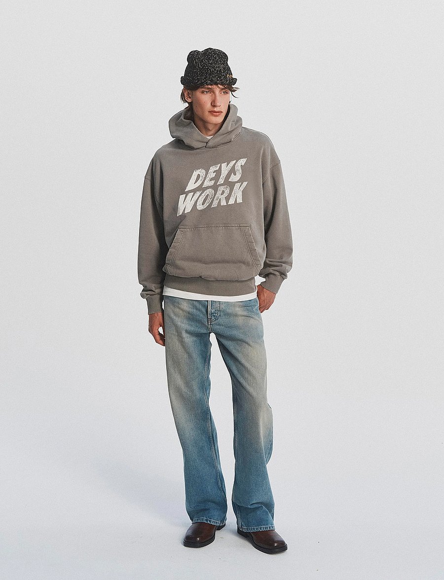 DEYS - Moreno Print Hoodie - washed grey - 2