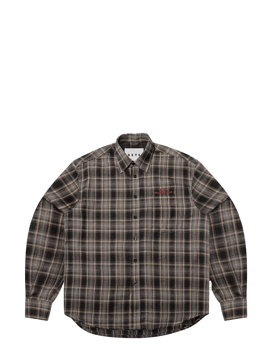DEYS - Colton Flannel Shirt - flanellsärgid - grey check - 1