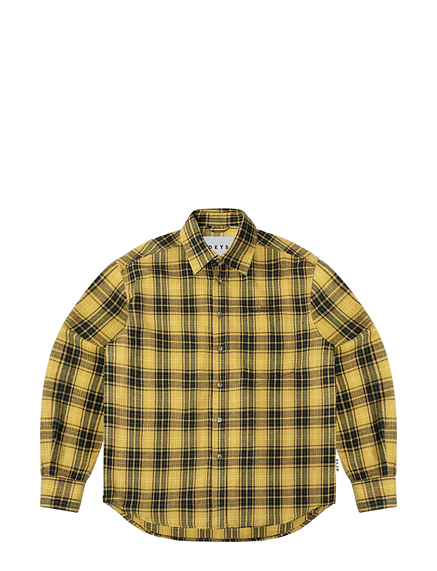 DEYS - Colton Flannel Shirt - flanellsärgid - yellow check - 1