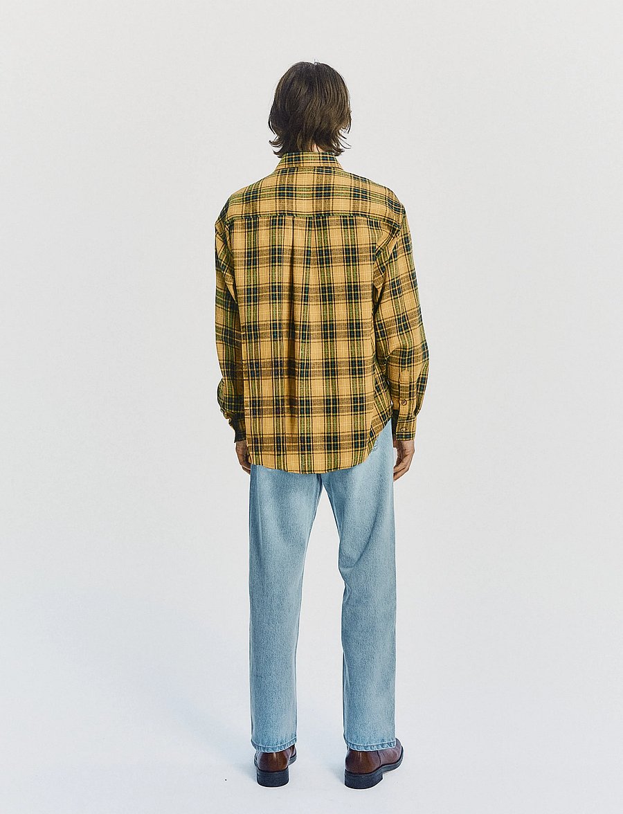 DEYS - Colton Flannel Shirt - flanellsärgid - yellow check - 3