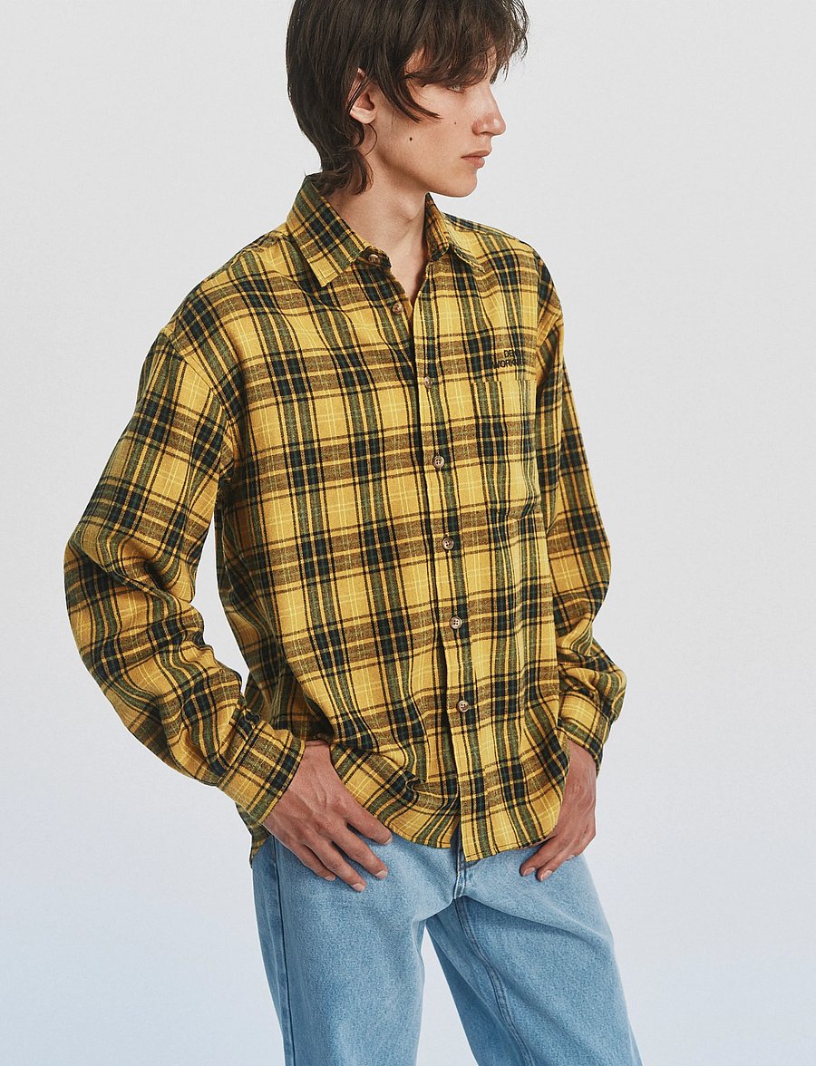 DEYS - Colton Flannel Shirt - flanellsärgid - yellow check - 4