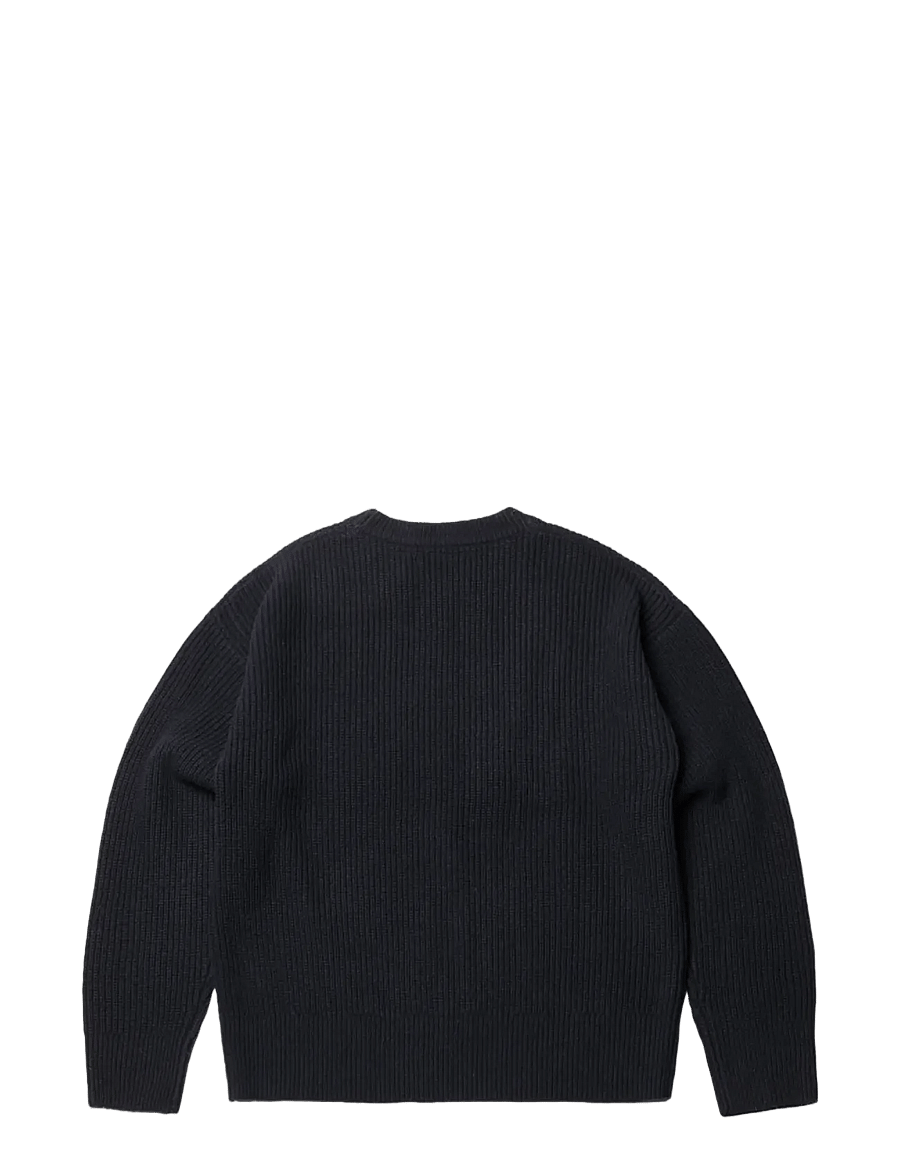 DEYS - Montebello Wool Crewneck - Ümara kaelusega - black - 2