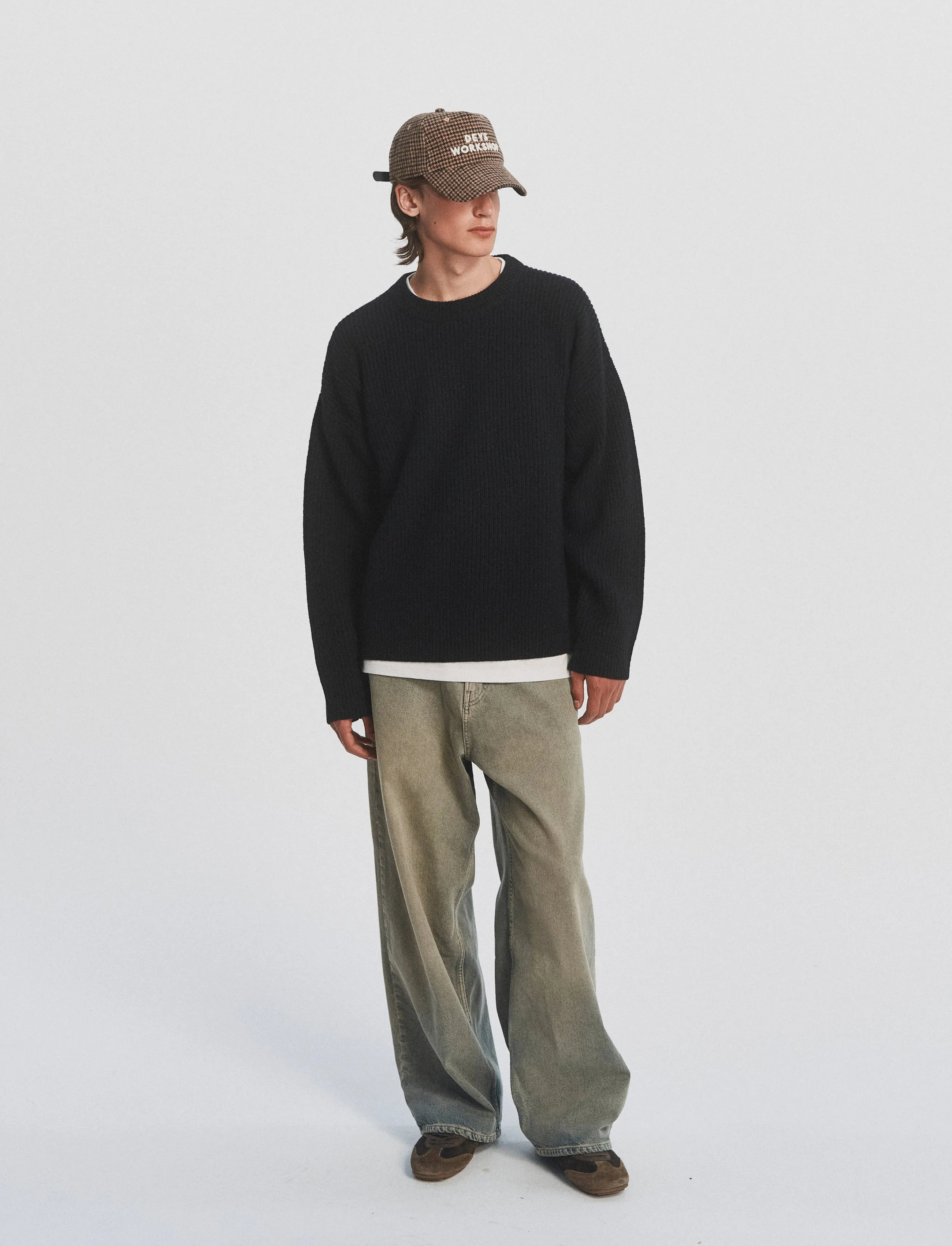 DEYS - Montebello Wool Crewneck - Ümara kaelusega - black - 0