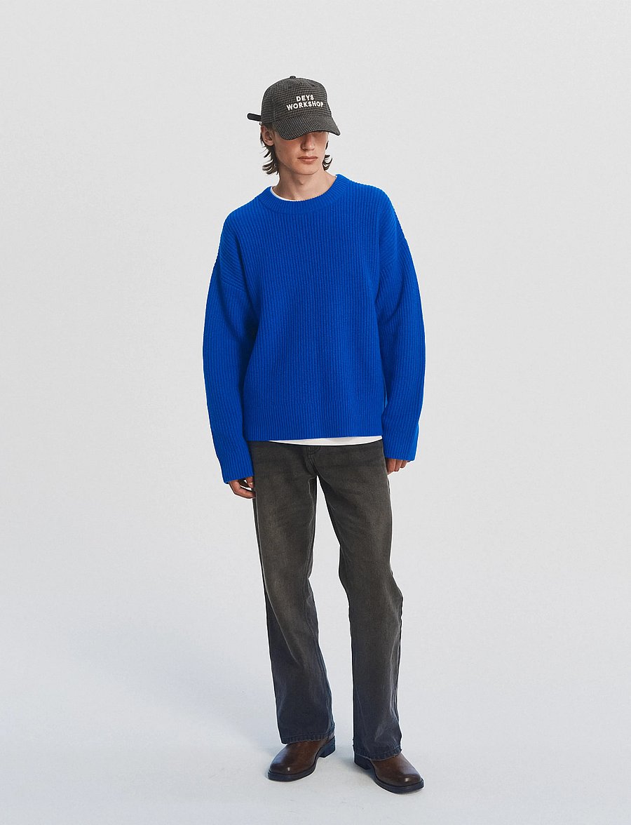 DEYS - Montebello Wool Crewneck - Ümara kaelusega - blue - 0