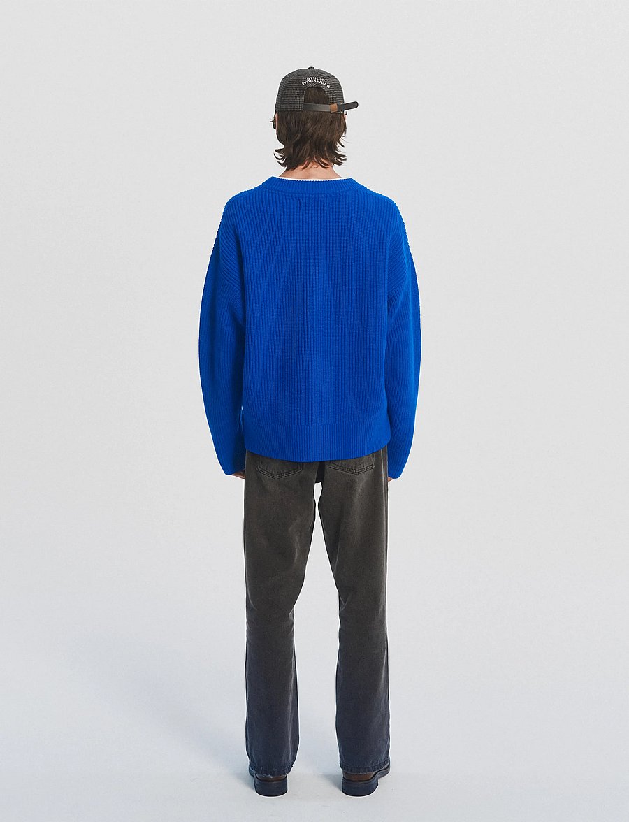 DEYS - Montebello Wool Crewneck - Ümara kaelusega - blue - 3