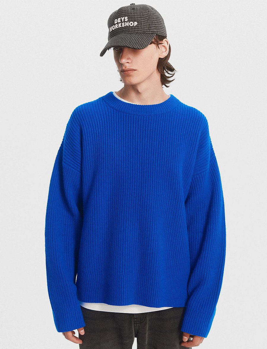 DEYS - Montebello Wool Crewneck - Ümara kaelusega - blue - 4