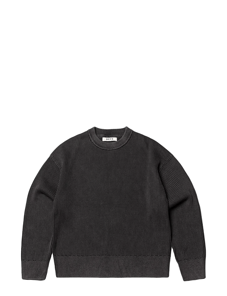 DEYS - Pasadena Washed Crewneck - washed black - 1