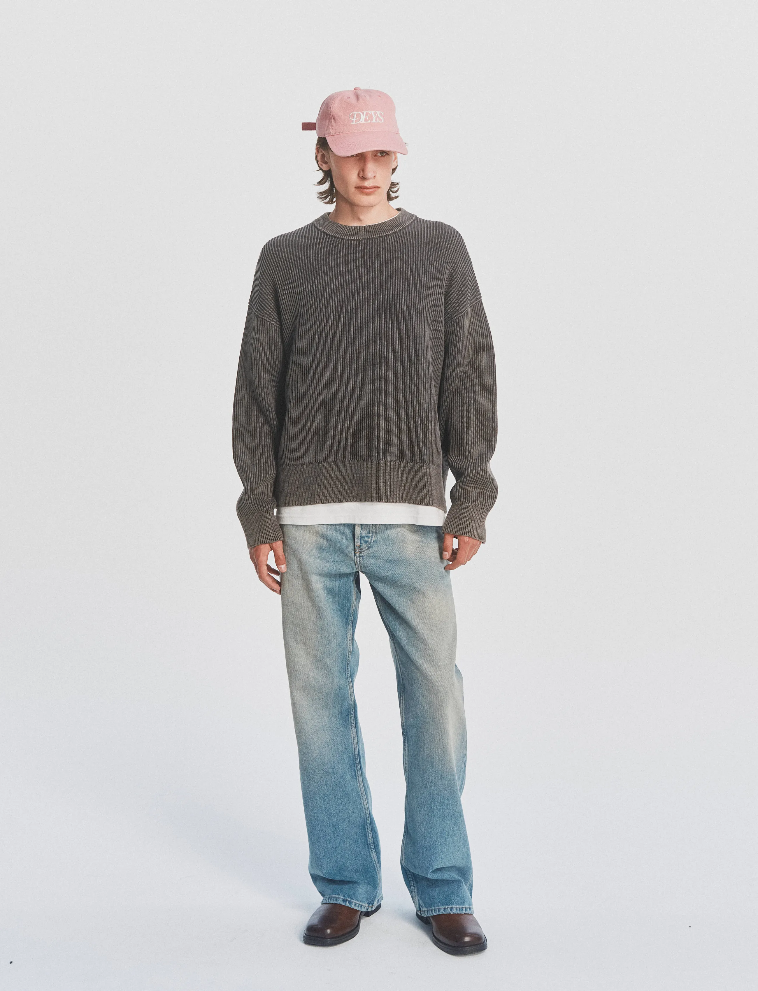 DEYS - Pasadena Washed Crewneck - washed black - 0