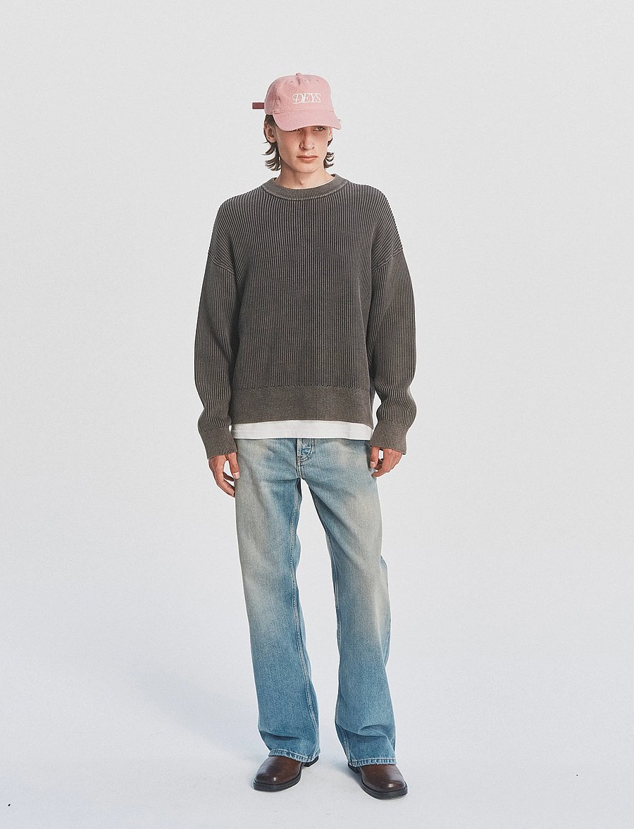 DEYS - Pasadena Washed Crewneck - washed black - 0