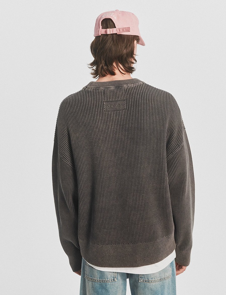 DEYS - Pasadena Washed Crewneck - washed black - 3