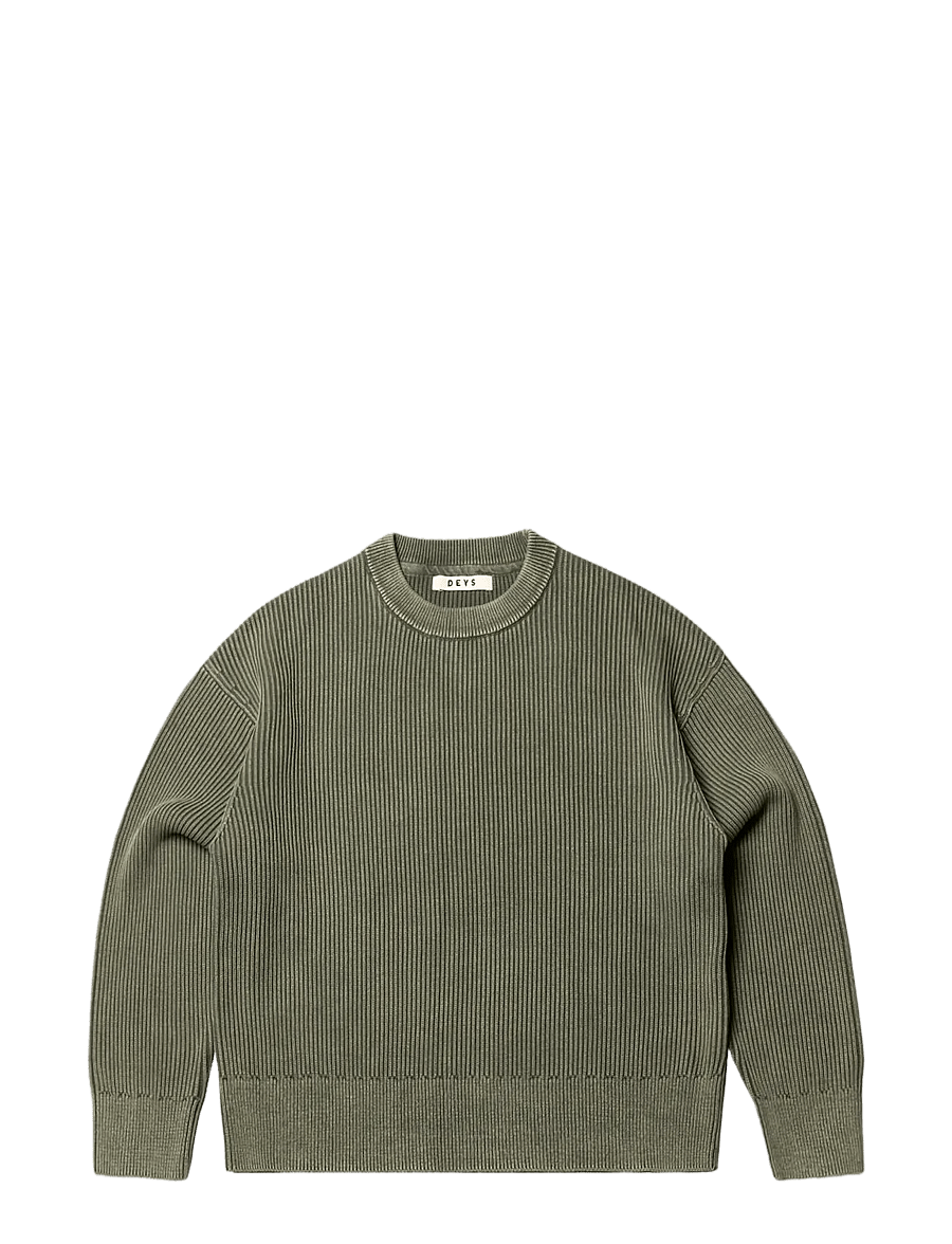 DEYS - Pasadena Washed Crewneck - washed green - 1