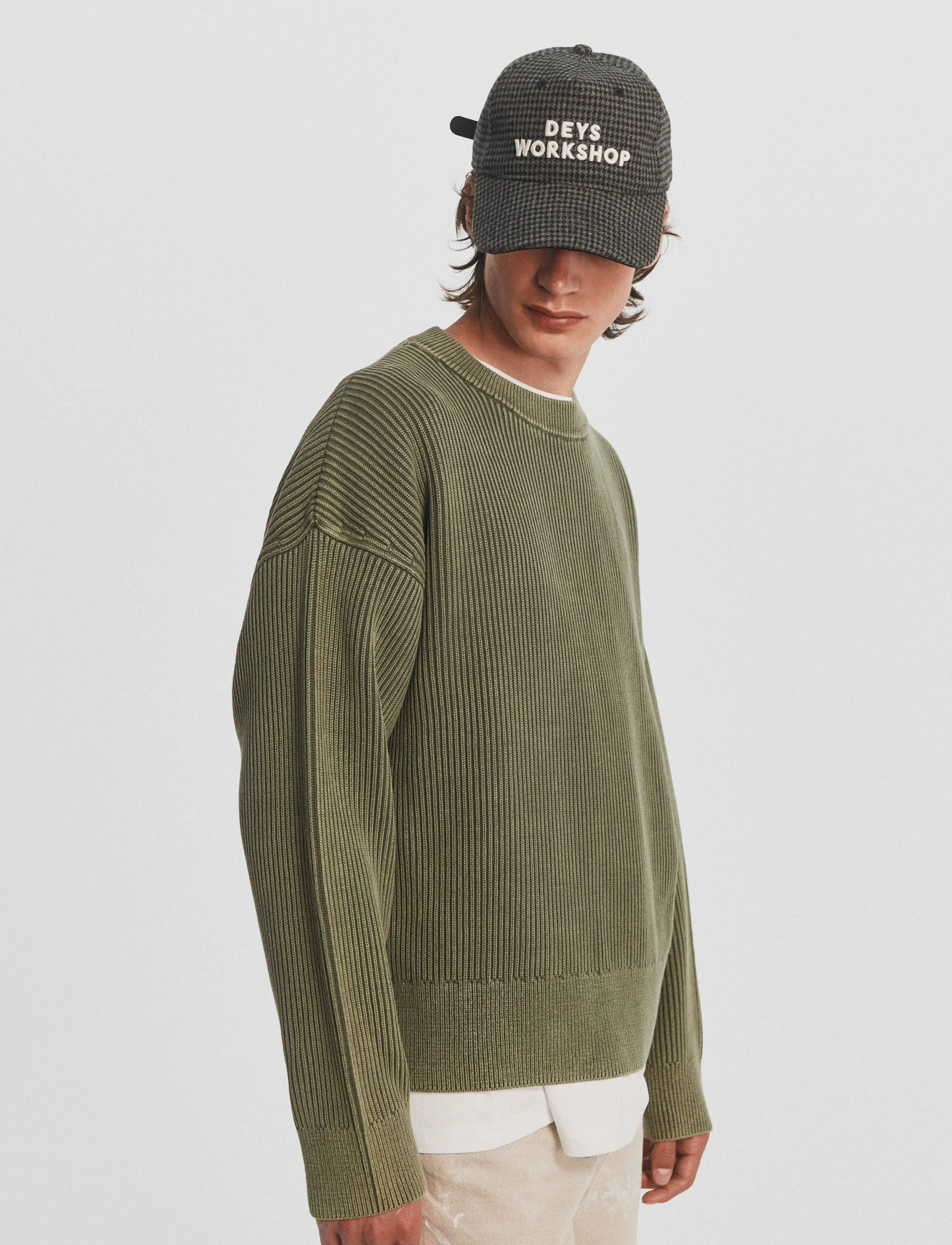 DEYS Pasadena Washed Crewneck stickade tröjor herr – bild 3