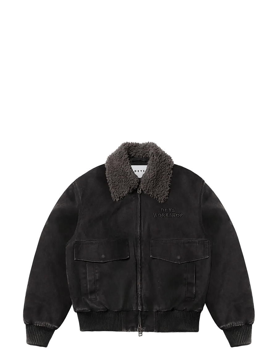 DEYS - Anaheim Canvas Bomber Jacket - sügisjoped - washed black - 1