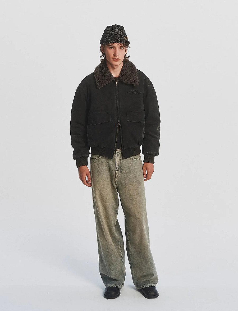 DEYS - Anaheim Canvas Bomber Jacket - sügisjoped - washed black - 0