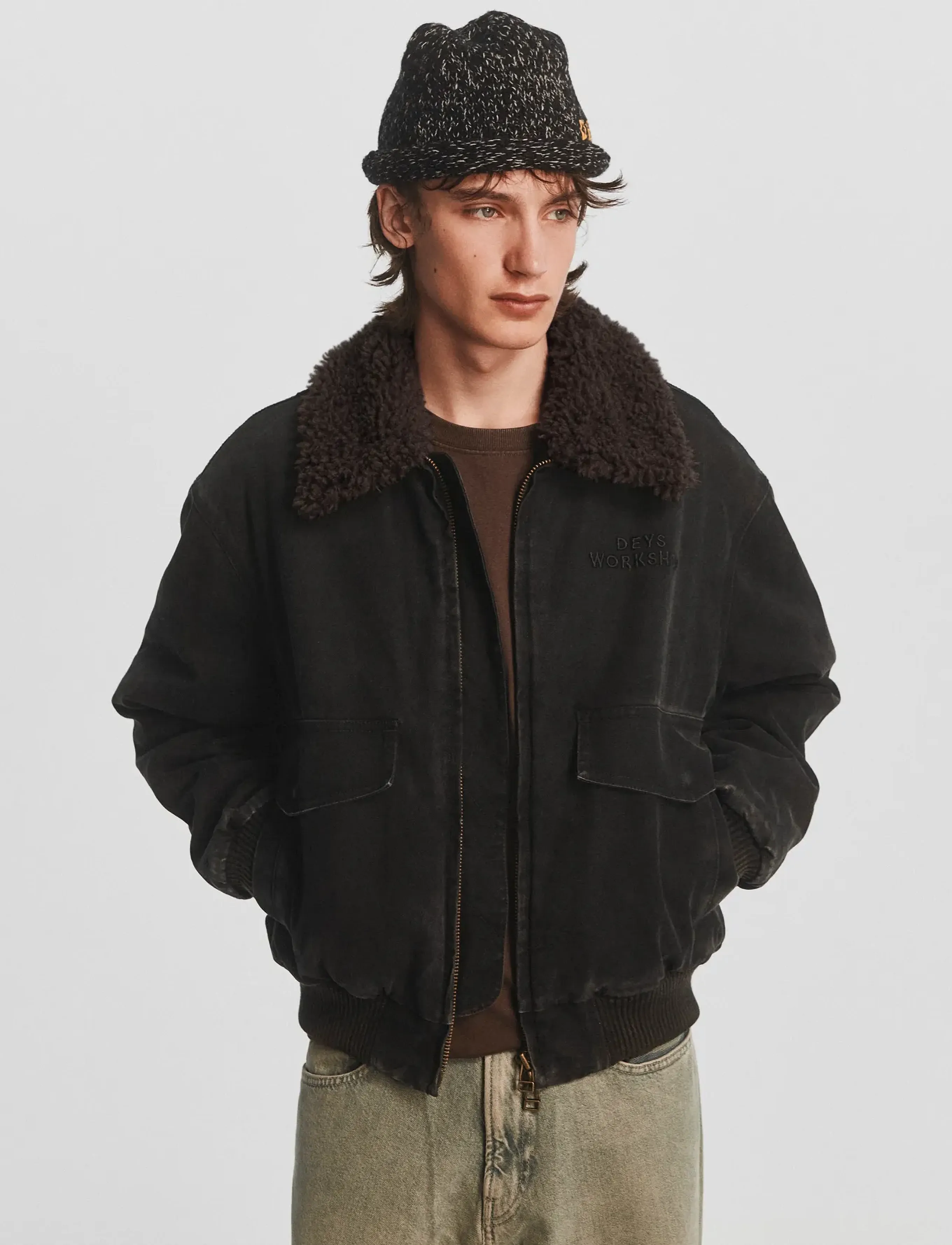 DEYS - Anaheim Canvas Bomber Jacket - sügisjoped - washed black - 4