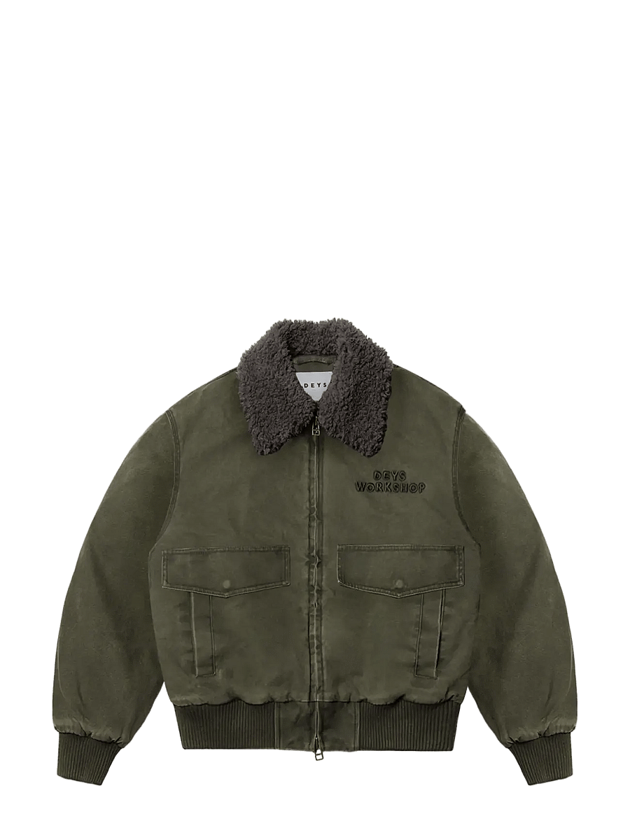 DEYS - Anaheim Canvas Bomber Jacket - sügisjoped - washed green - 1