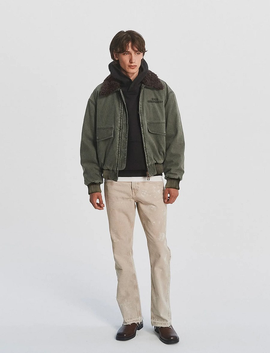 DEYS - Anaheim Canvas Bomber Jacket - sügisjoped - washed green - 0