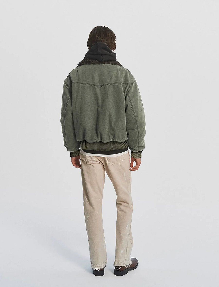 DEYS - Anaheim Canvas Bomber Jacket - sügisjoped - washed green - 2