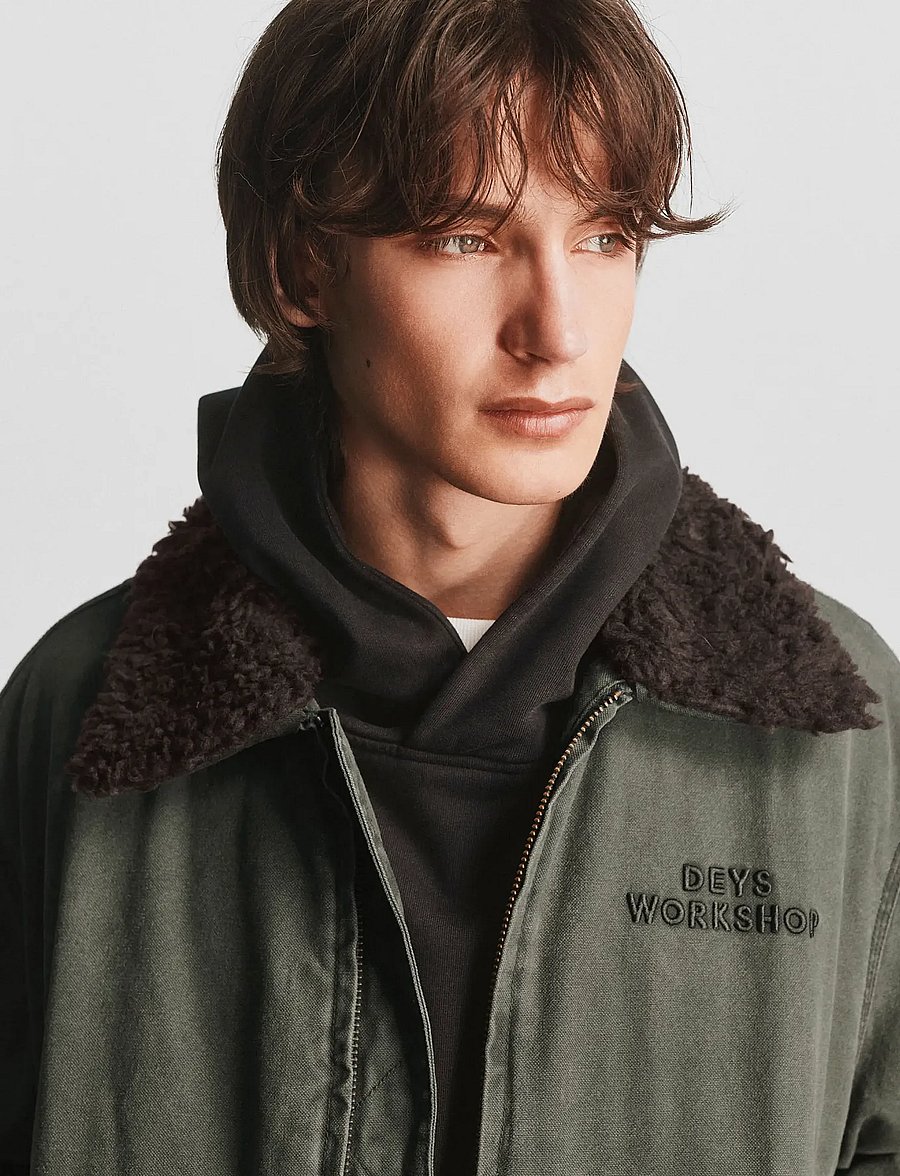 DEYS - Anaheim Canvas Bomber Jacket - sügisjoped - washed green - 3