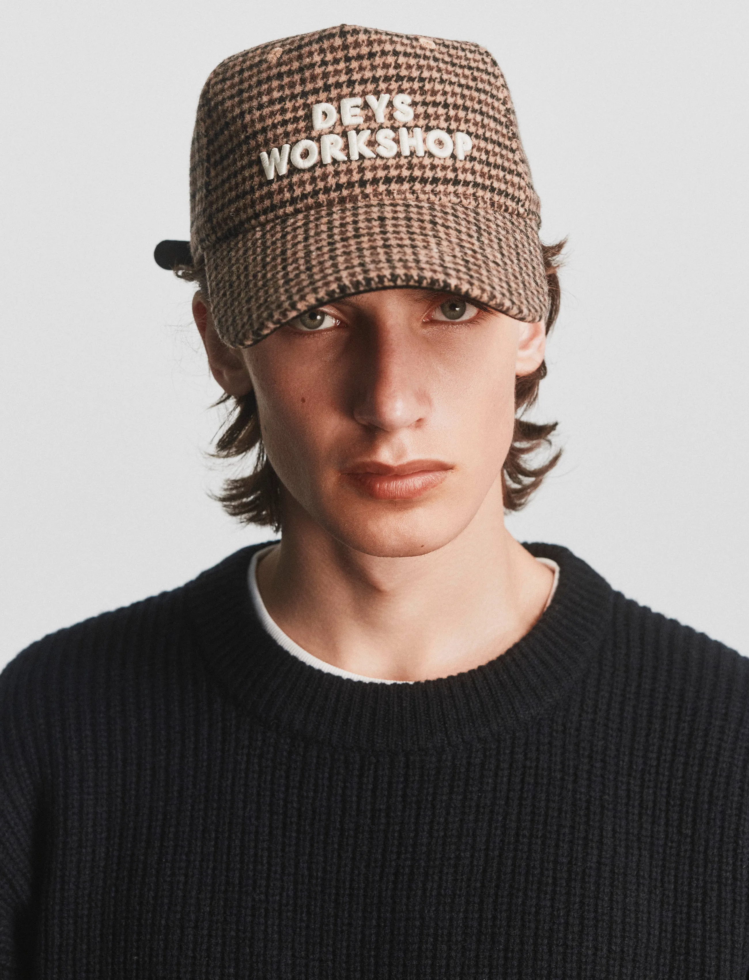 DEYS - Malloy Wool Cap - brown check - 0