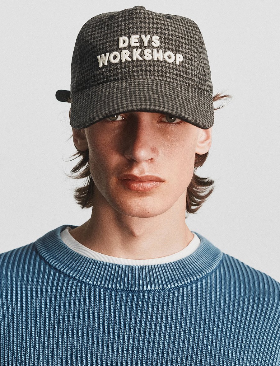 DEYS - Malloy Wool Cap - charcoal check - 0