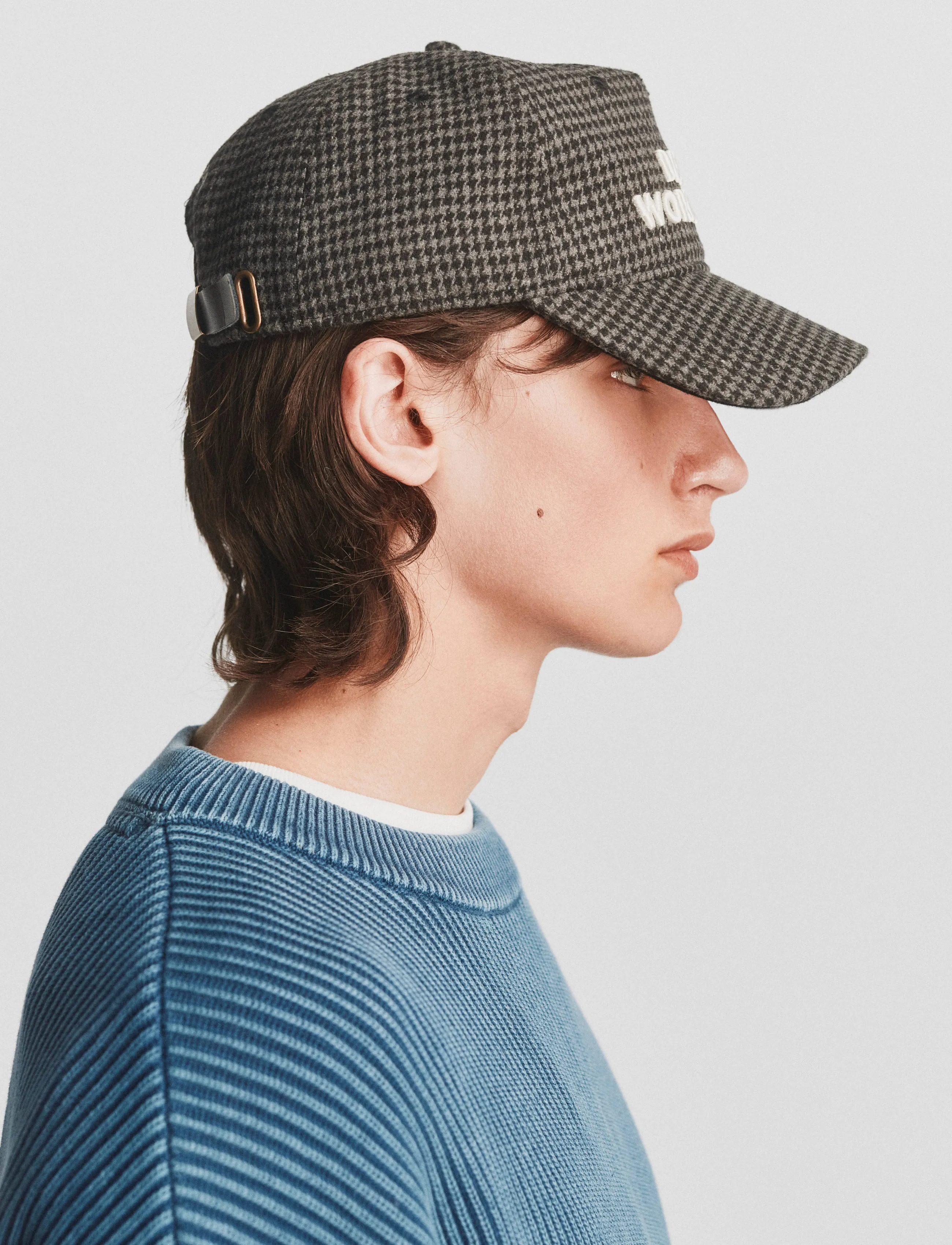 DEYS - Malloy Wool Cap - charcoal check - 4