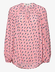 Diane von Furstenberg - DVF NEW FREDDIE BLOUSE - long-sleeved blouses - twisted geo soft pink - 0