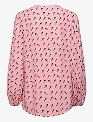 Diane von Furstenberg - DVF NEW FREDDIE BLOUSE - long-sleeved blouses - twisted geo soft pink - 1