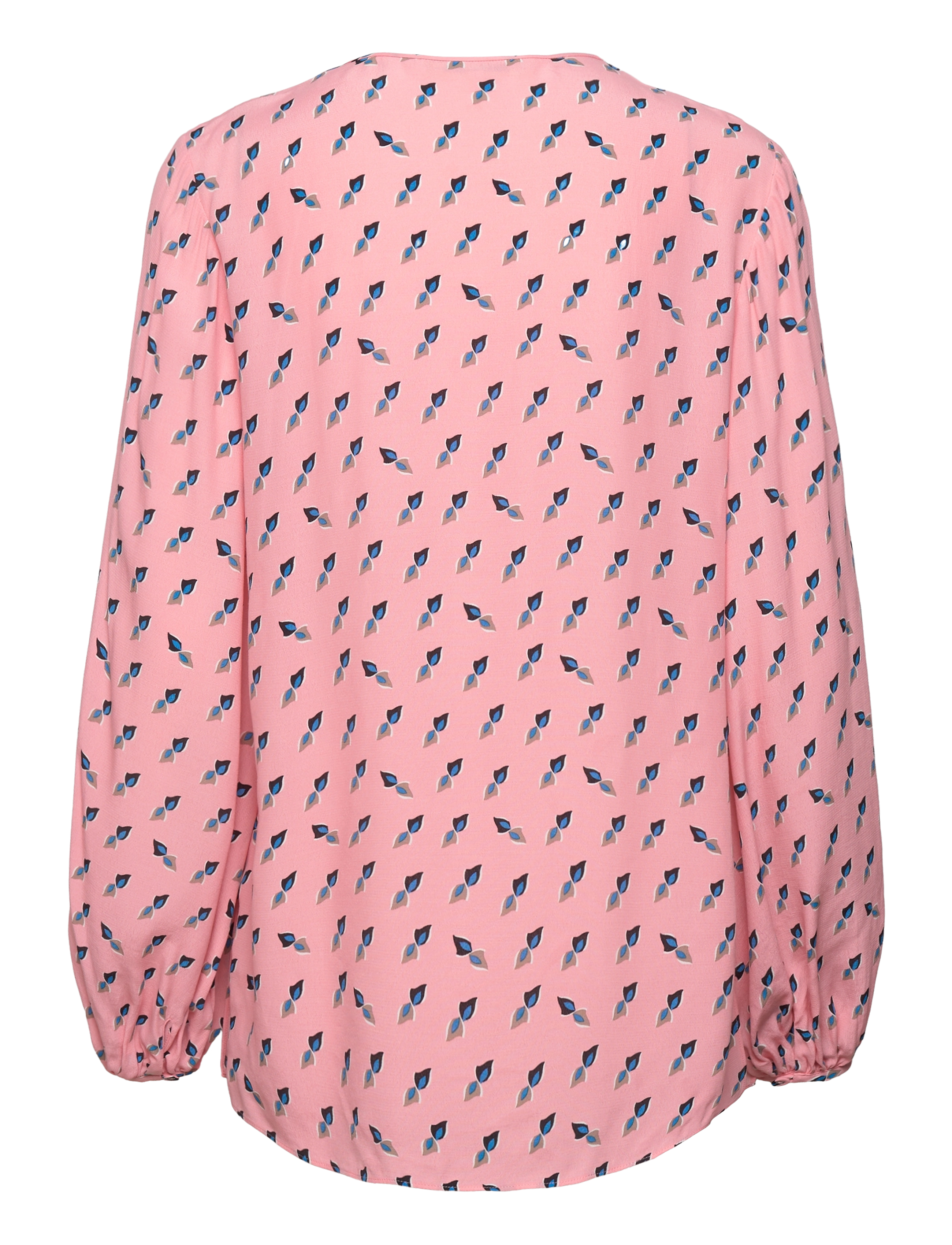 Diane von Furstenberg - DVF NEW FREDDIE BLOUSE - langærmede bluser - twisted geo soft pink - 1