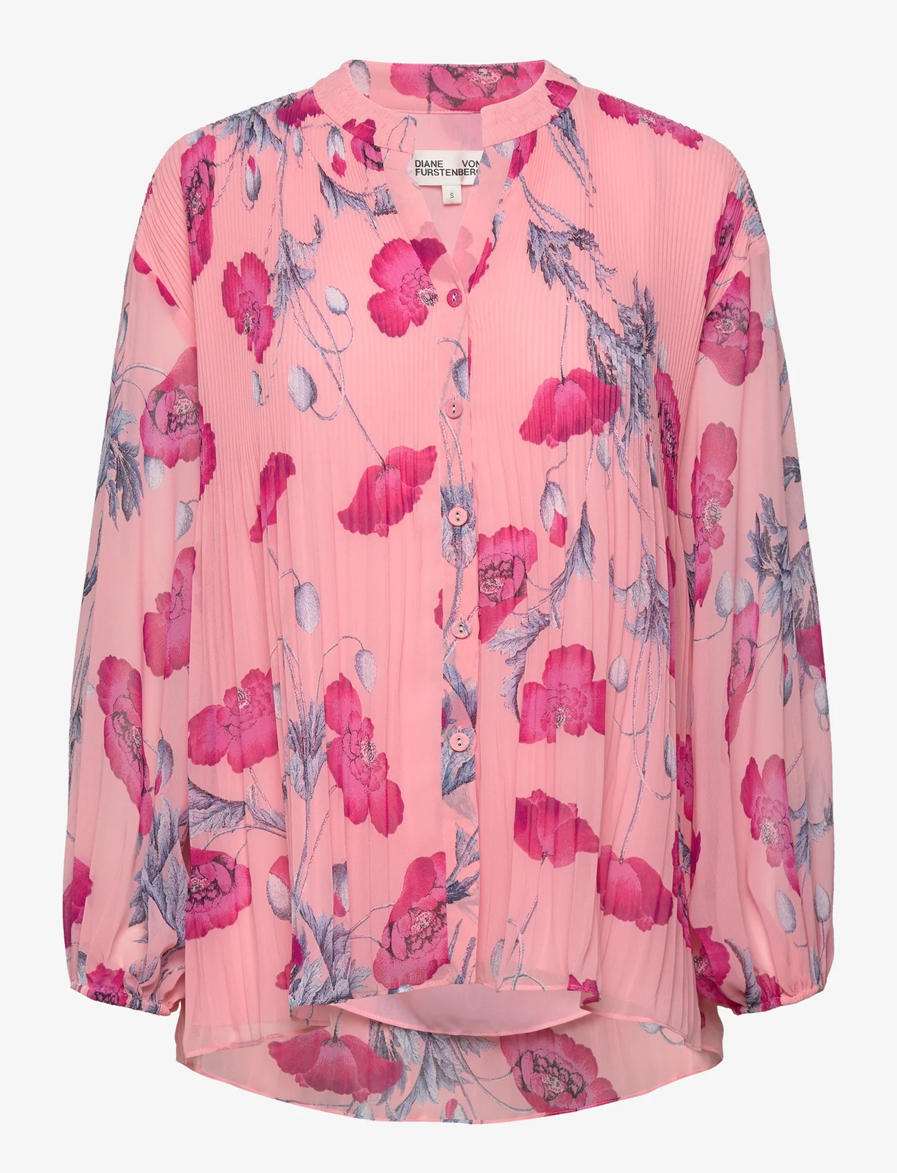 Diane von Furstenberg - DVF NATE BLOUSE - long-sleeved blouses - poppy soft pink - 0