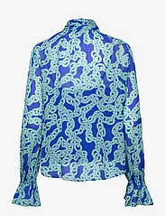 Diane von Furstenberg - DVF TINA TOP - blouses met lange mouwen - crawling chain medium deep blue - 1