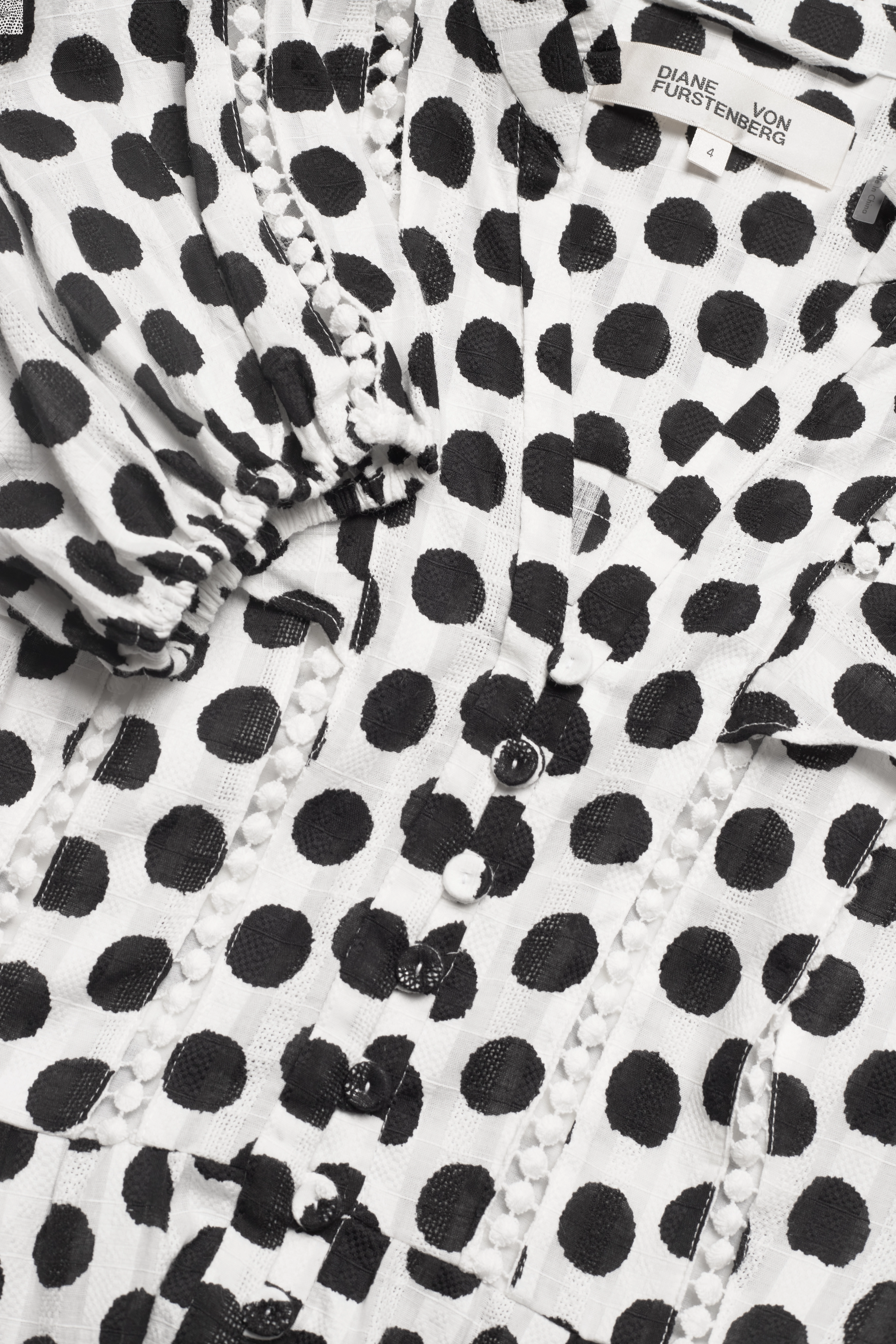 Diane von Furstenberg - DVF CHICAGO DRESS - abstract dot small ivory - 2