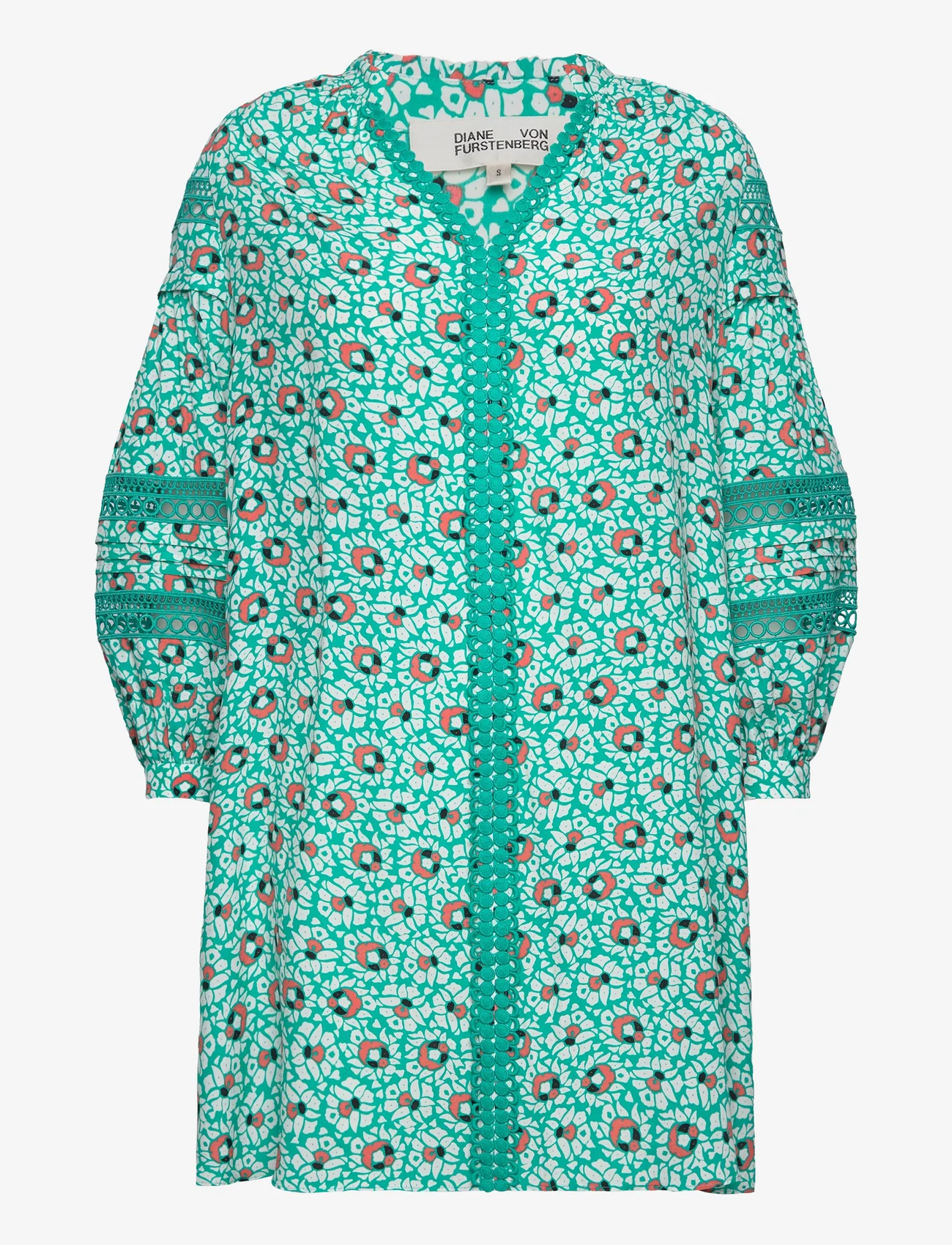 Diane von Furstenberg - DVF JESSICA DRESS - sukienki letnie - pebbles summer sm turquoise - 0