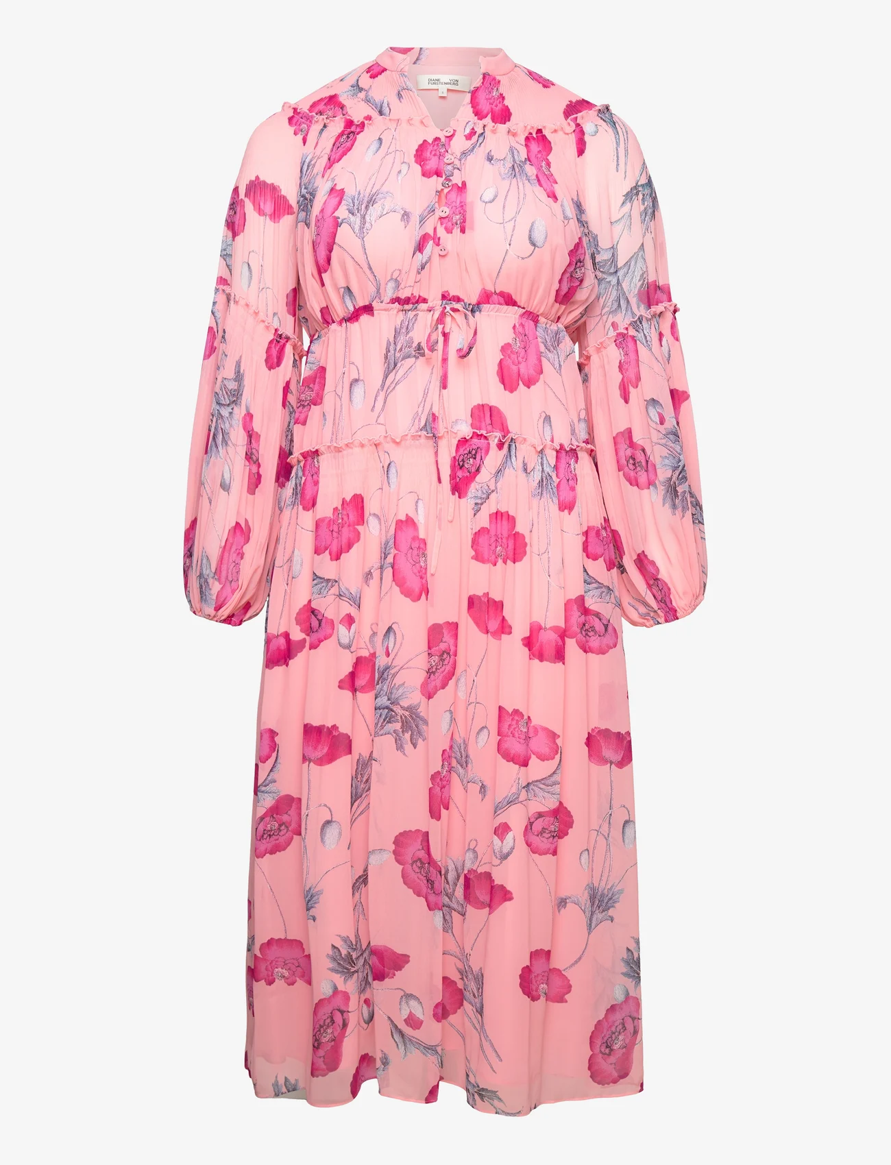 Diane von Furstenberg - DVF LINK DRESS - skjortklänningar - poppy soft pink - 0