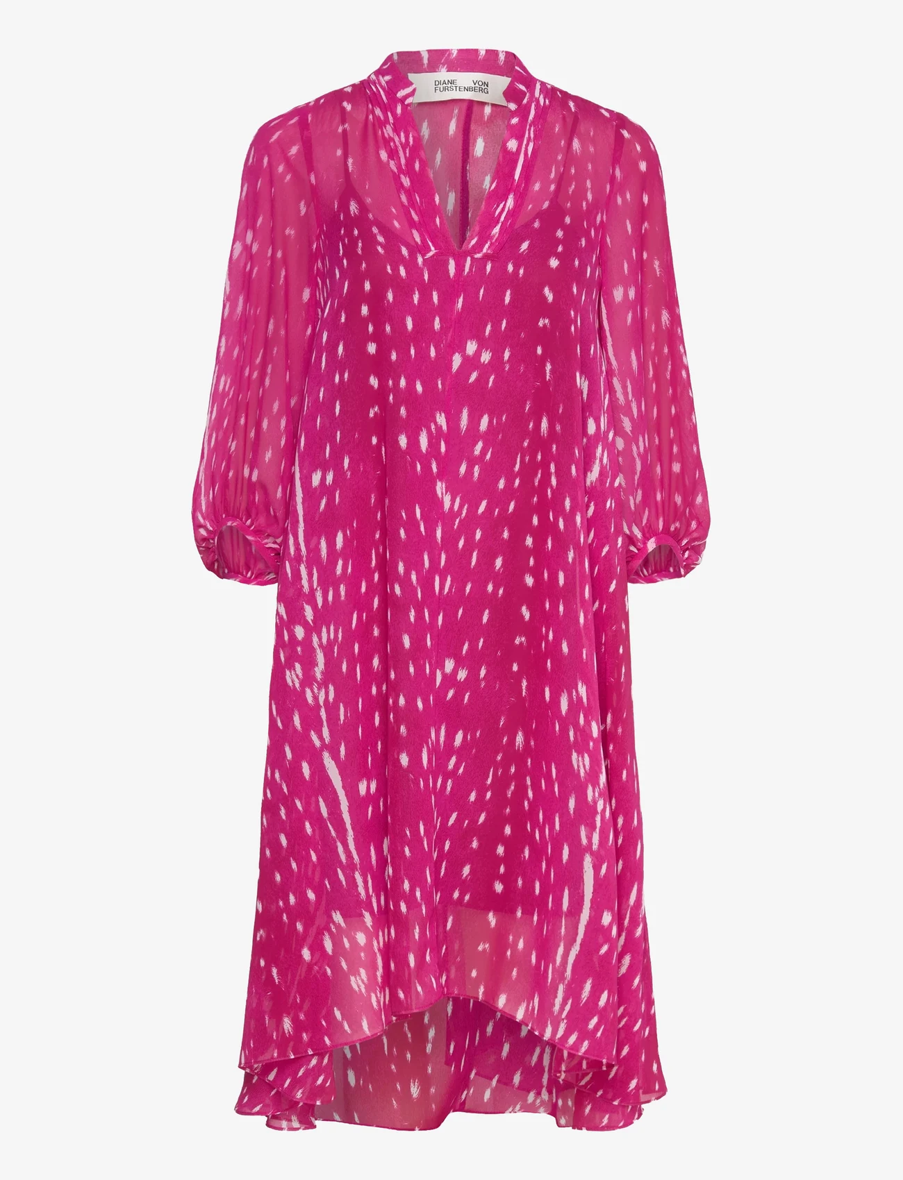Diane von Furstenberg - DVF ILEANA DRESS - festtøj til outletpriser - fawn sangria - 0