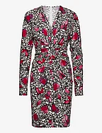 DVF NEW MILEY DRESS - SIGNATURE FLORAL S