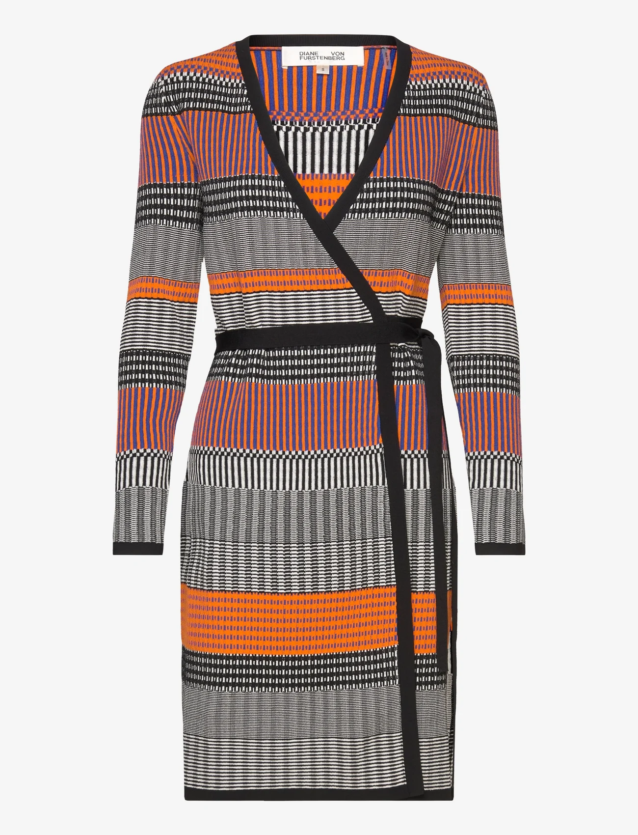 Diane von Furstenberg - DVF BRIGID DRESS - wrap dresses - multicolor knit strip bk/og - 0