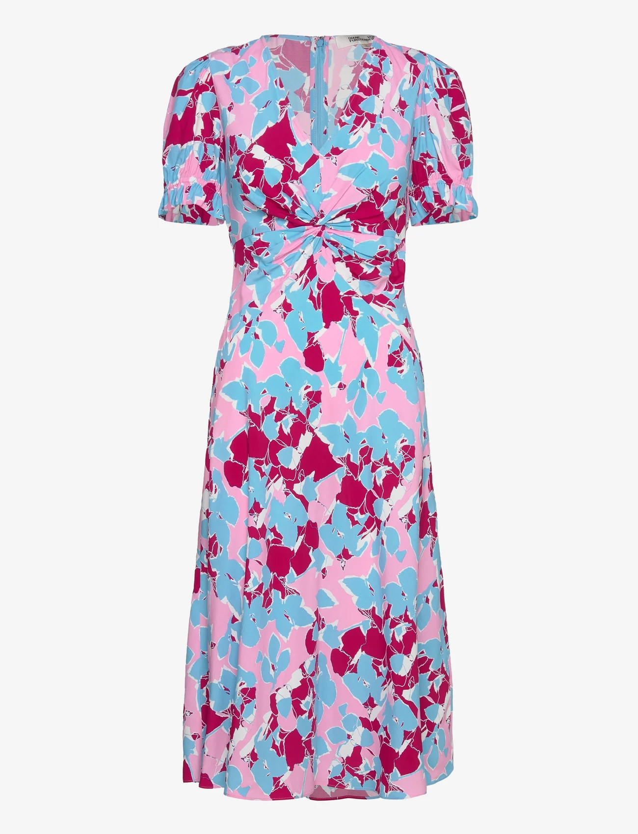 Diane von Furstenberg - DVF ANABA S/S DRESS - midi jurken - earth floral multi med pink - 0